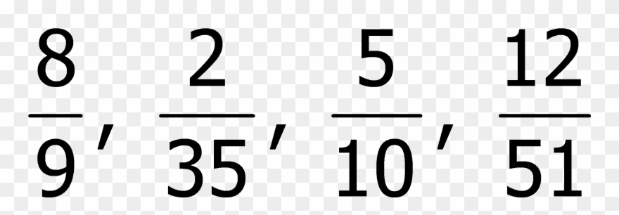 A Proper Fraction Has A Numerator Smaller Than The - Proper Fraction Clipart