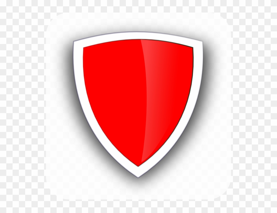 Shield Red And White Vector Clipart