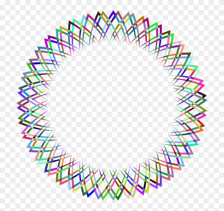 Circle Abstract Art Chromatic Colorful Frame - Clip Art - Png Download