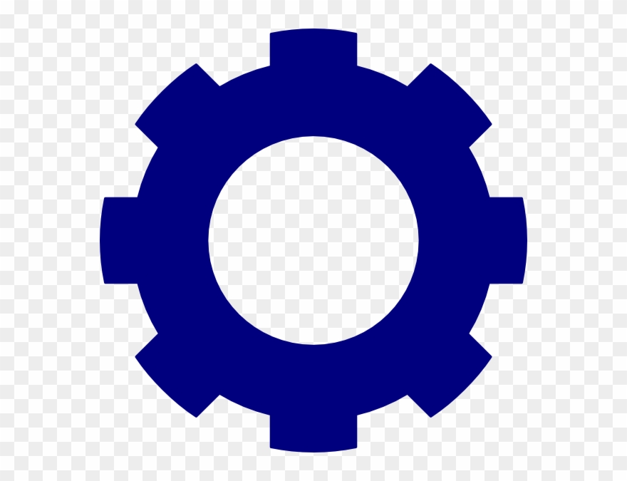 Dark Blue Cogwheel Svg Clip Arts 600 X 595 Px - Png Download