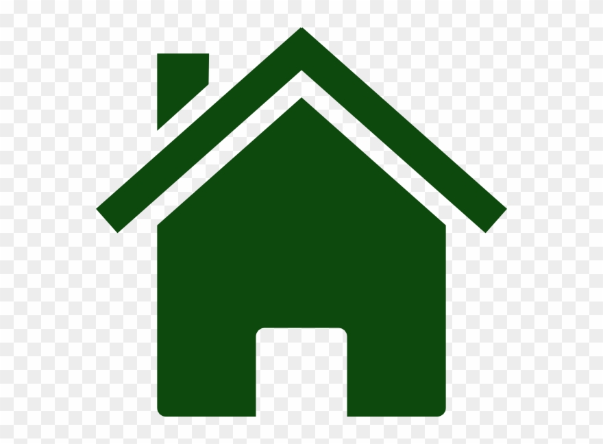 Dark Green House Clip Art At Clker - Green House Clip Art - Png Download