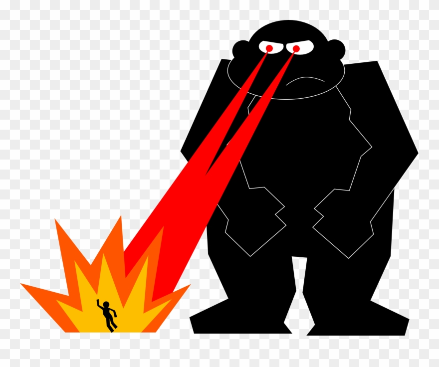 Chimpzilla - Lasers Clip Art - Png Download