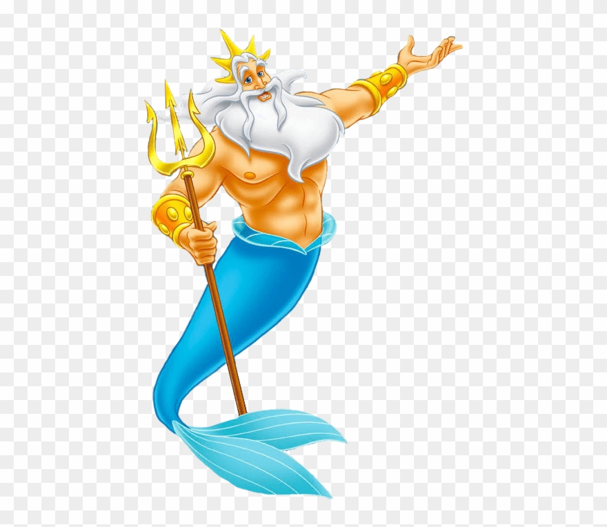 King Triton Clipart - King Triton Little Mermaid - Png Download