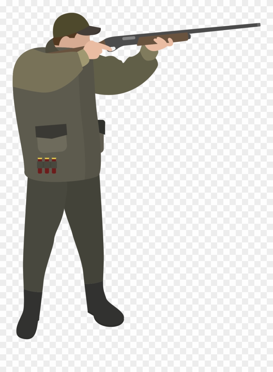 Hunter Vector Gun Cartoon - Cartoon Hunter Png Clipart
