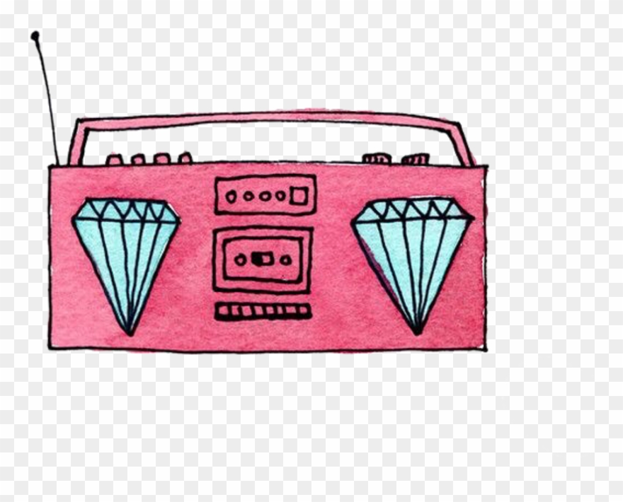 Cuteboombox Boombox Aesthetic Diamondsfreetoedit - Marc Johns Boombox Clipart