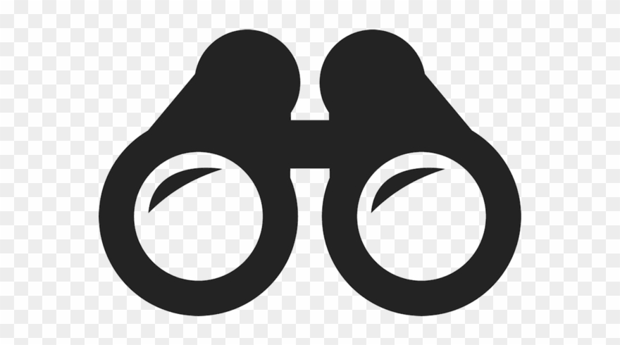 Binoculars Rubber Stamp - Circle Clipart