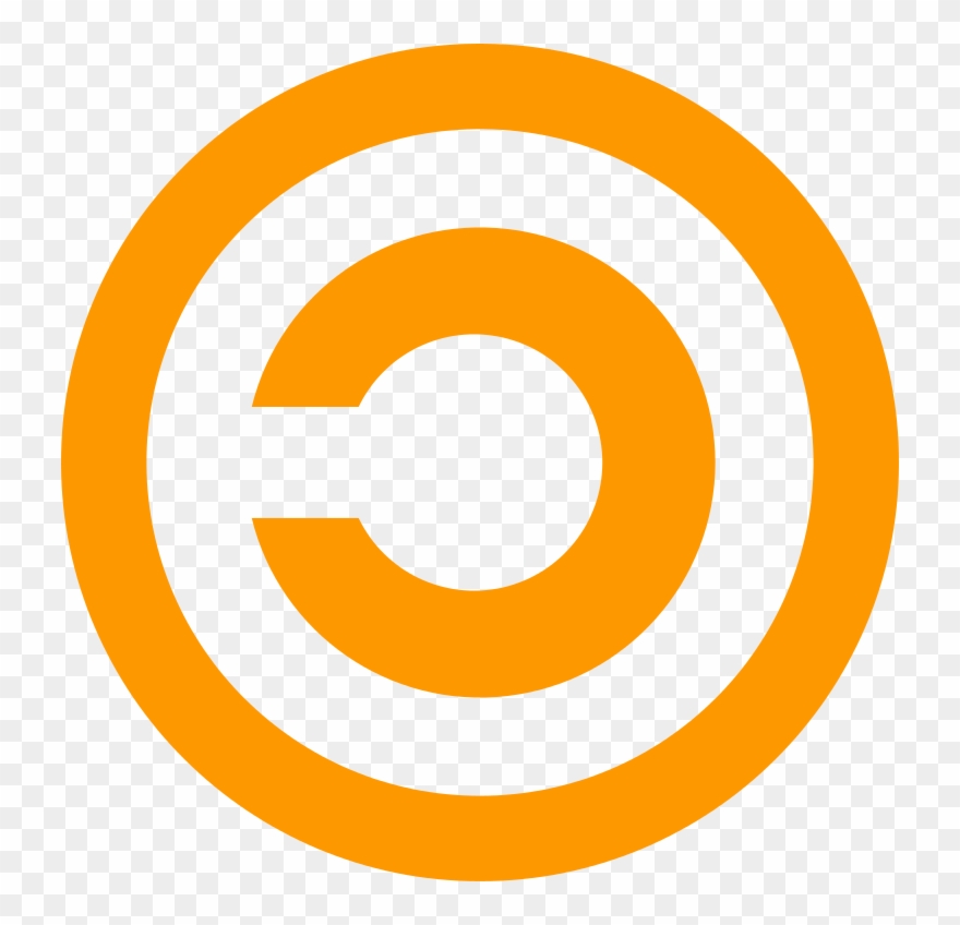 File - Orange Copyleft - Svg - Orange Linkedin Logo Png Clipart