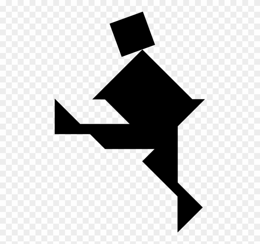 Tangram Jigsaw Puzzles Silhouette Game - Black Tangram Clipart