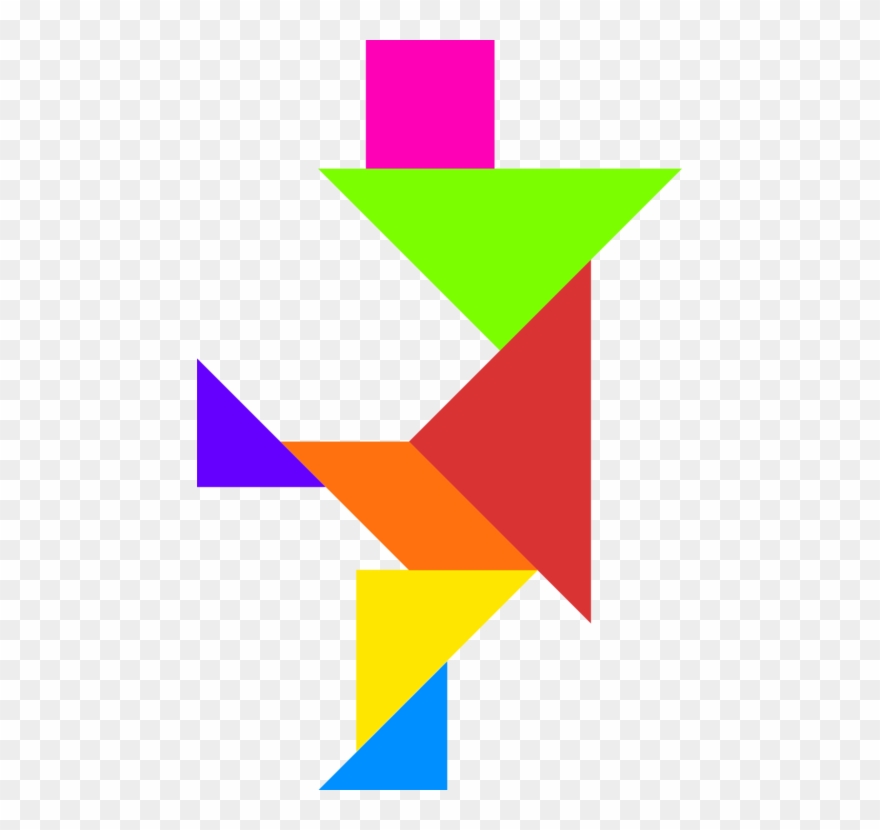 Car Puzzle Tangram Triangle Logo - Tangram Clipart