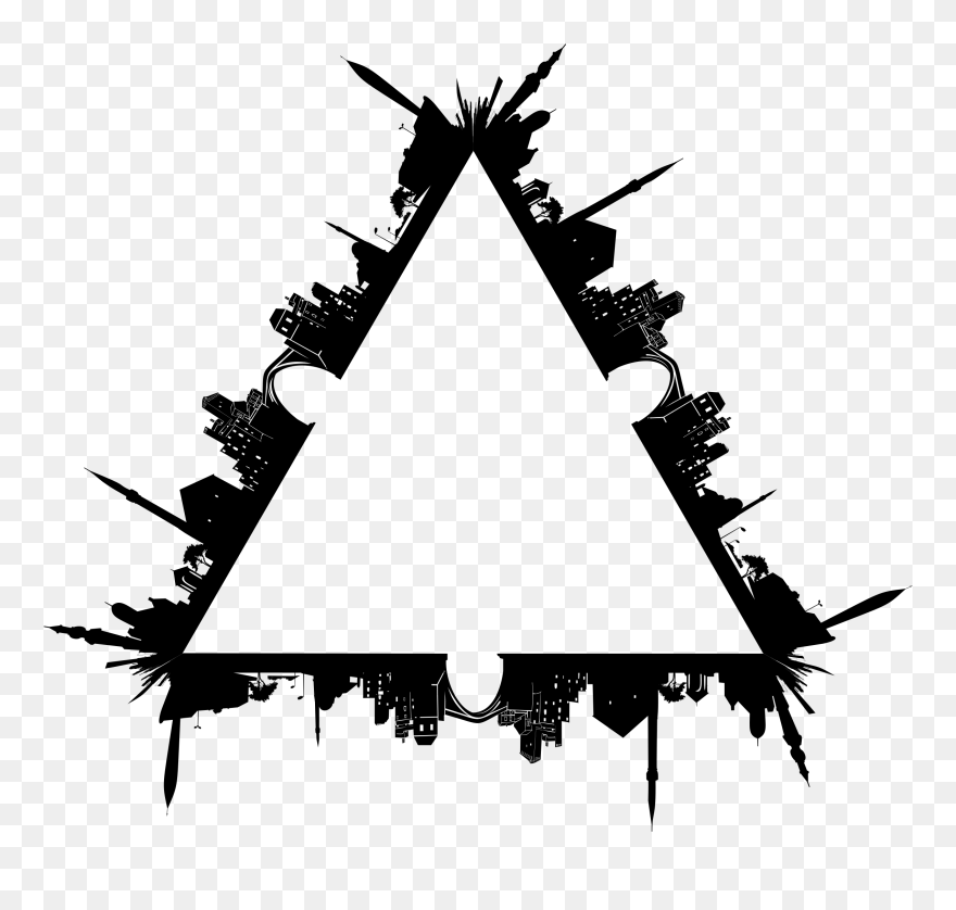 Silhouette Skyline Computer Icons Triangle User Interface - Triangular Png Clipart