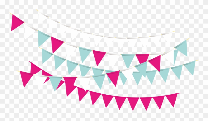 Party Bunting Transprent Png Free Download Text - Free Party Bunting Png Clipart