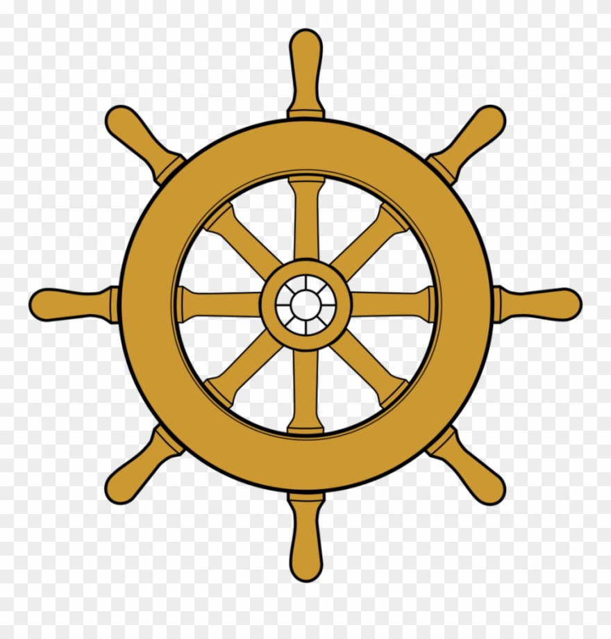 Boat Wheel Clipart Ship's Wheel Dharmachakra Clip Art - Boat Steering Wheel Clipart - Png Download