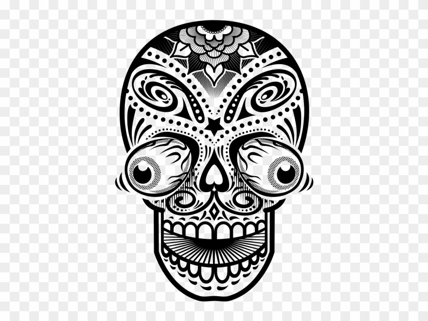 Calavera Rubber Stamp - Poetry Clipart