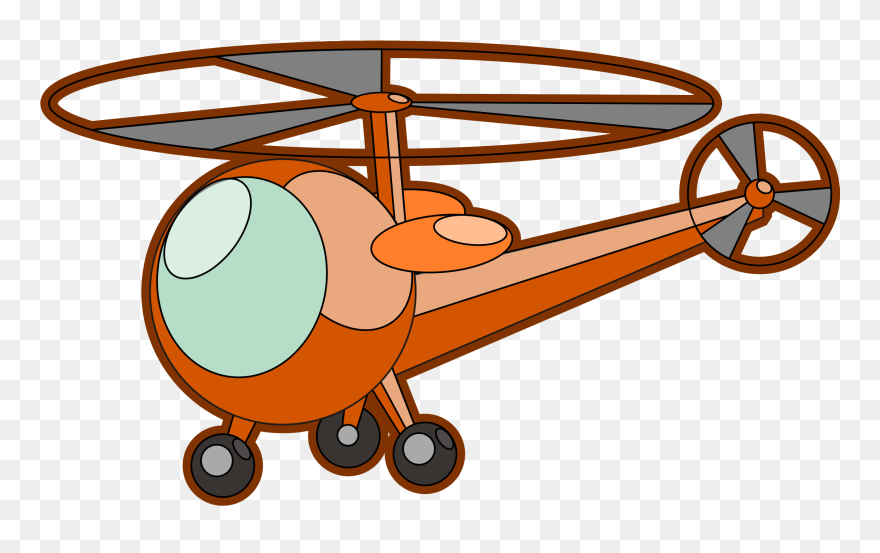 Helicopter Cartoon Bunt Clipart