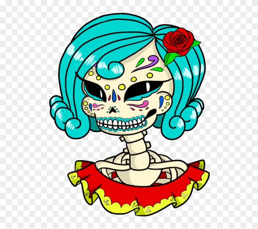 Dia De Los Muertos Woman Clipart