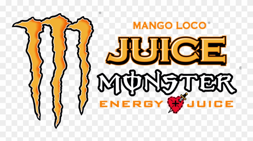 Monster Energy Mango Loco Heart Clipart