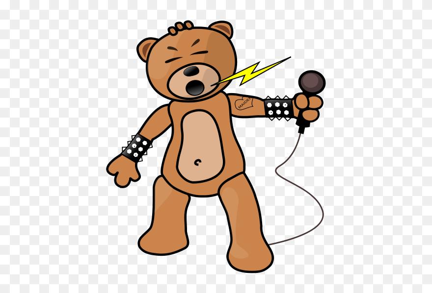 Teddy Bear Giant Panda Rock Voa Learning English - Singing Bear Shower Curtain Clipart