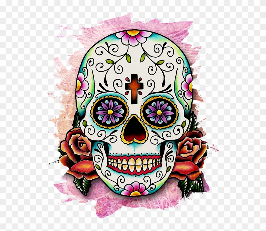 Click And Drag To Re-position The Image, If Desired - Mixed Media Sugar Skulls Clipart