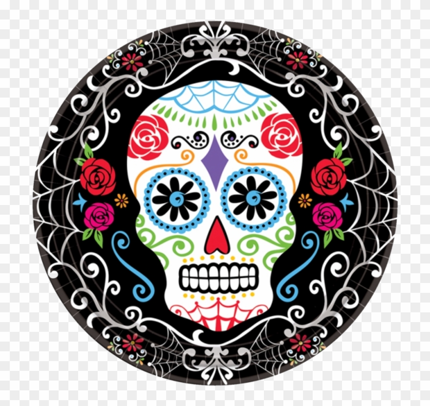 Day Of The Dead - Day Of The Dead Party Plates Clipart