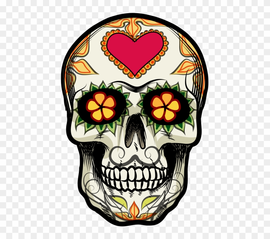Calacas Mexicanas, Arte Mexicano, Frida Kahlo, Dia - Tete De Mort Mexicaine Swag Clipart