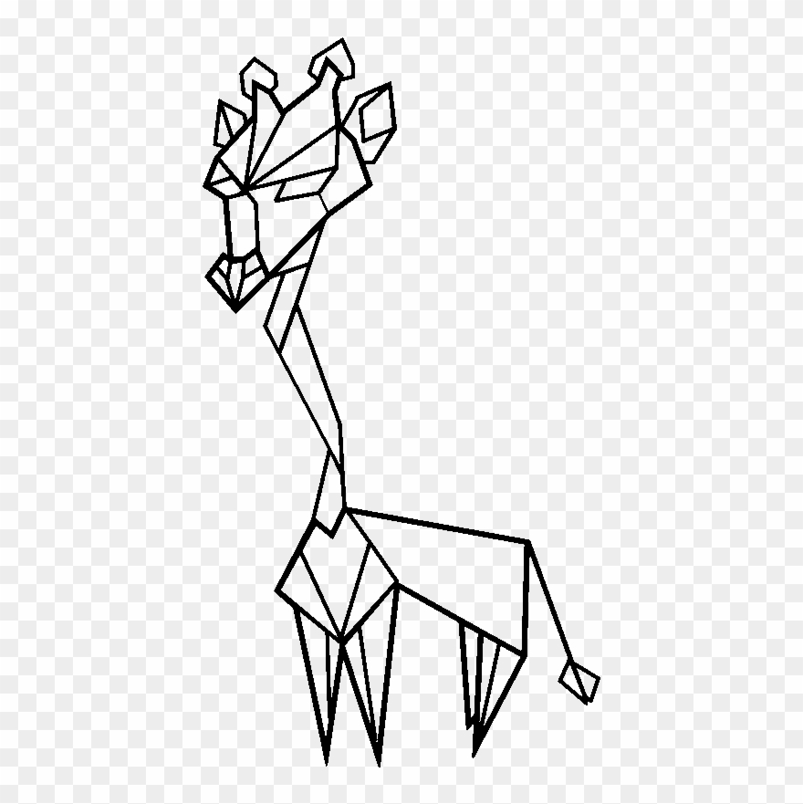 Sticker Origami Girafe Ambiance Sticker Kc10539 - Girafe Origami Clipart