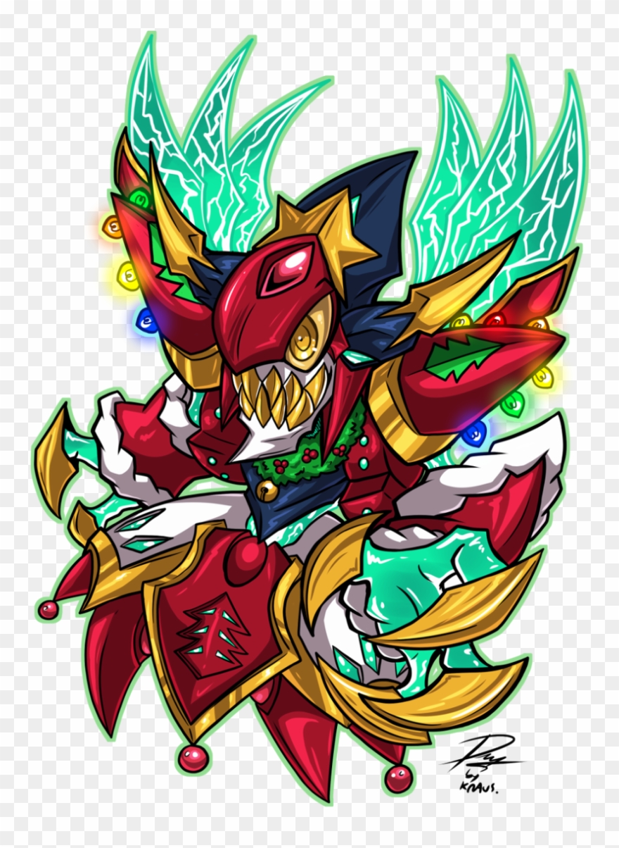 Kraus Illustration Toon Christmas Harbinger Dragon - Fan Art Clipart