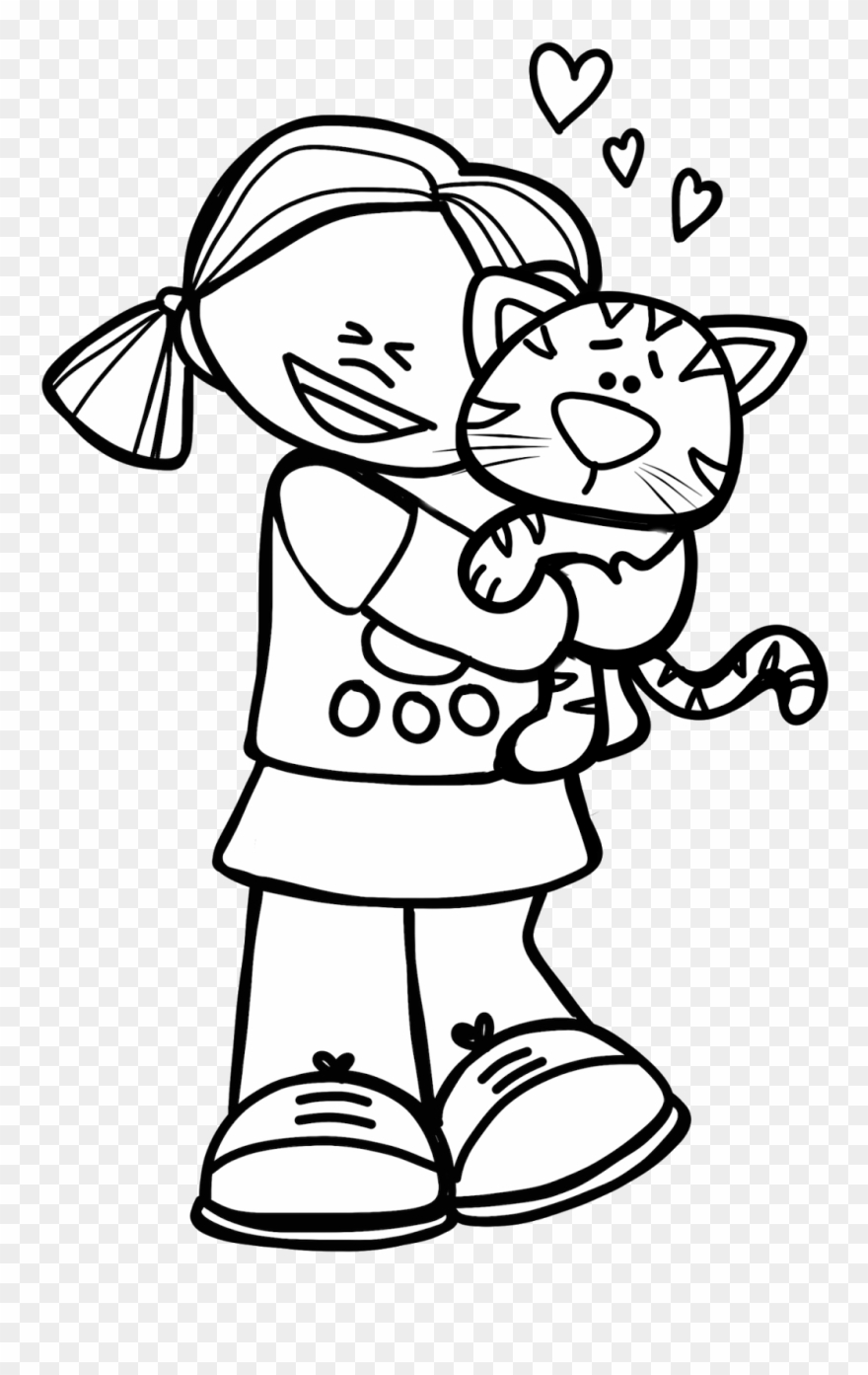 Love Your Pet Day Graphic - Educlips Black And White - Png Download