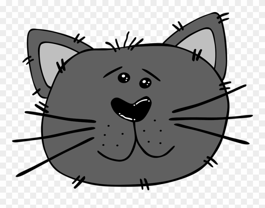 Free Cartoon Cat Face - Happy Vet Nurse Day Clipart