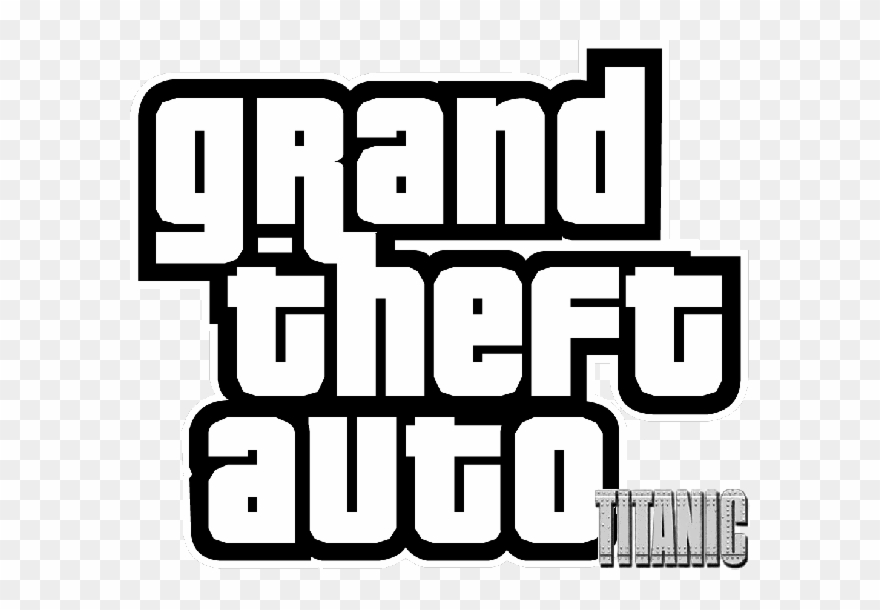 Gta Titanic Logo Mod - Grand Theft Auto Font Png Clipart