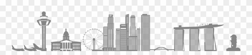 Svg Transparent Download Free Clipart Skyline - Singapore Skyline Vector Png