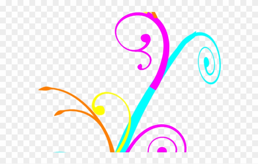 Swirls Clipart Cute - Rainbow Swirls Clip Art - Png Download