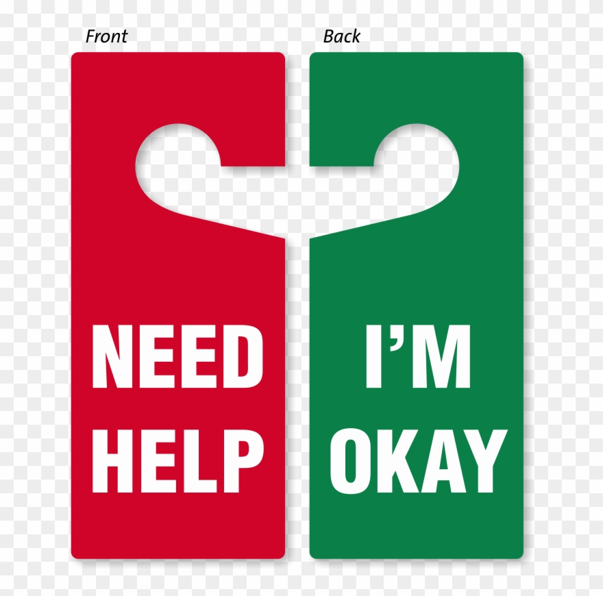 I'm Okay Door Hanger - Door Hanger Hd Png Clipart