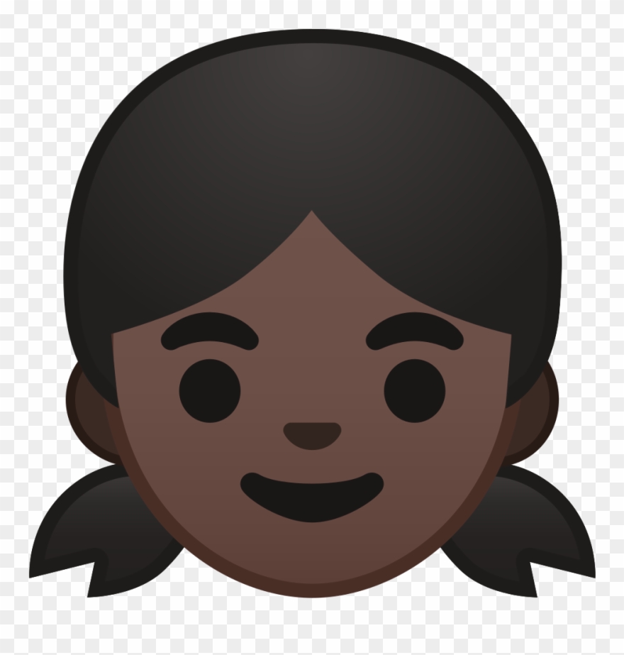 Black Girl Emoji Png - Girls Face Icon Png Clipart
