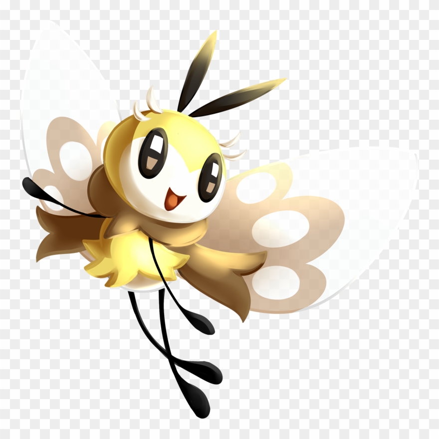 Pok Dex Entry For Ribombee Containing Stats - Pokemon Ribombee Clipart