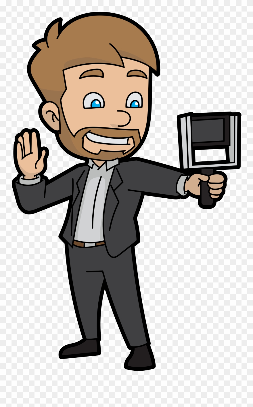 Open - Cartoon Png Selfie Clipart