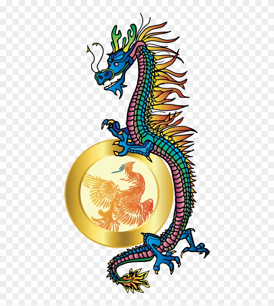 Dragon And Phoenix - Tai Chi Clipart