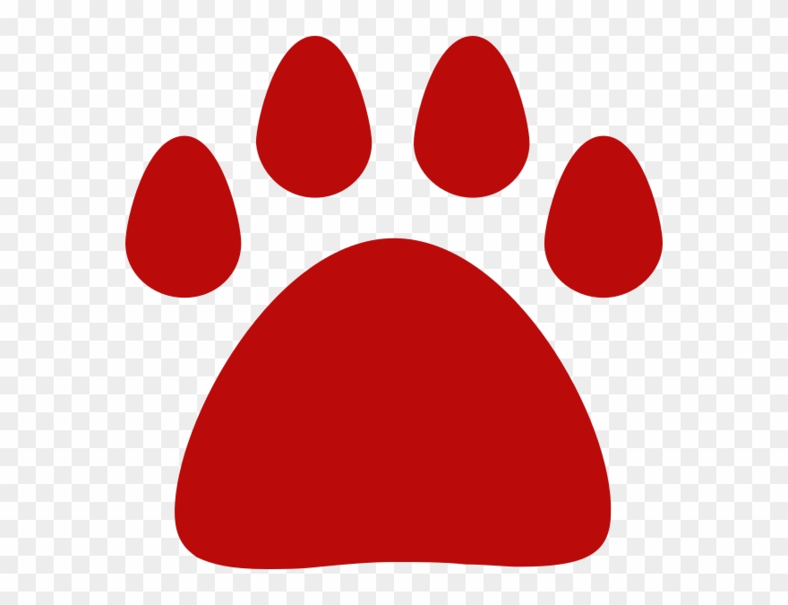 Dog Paw Blue Logo Clipart