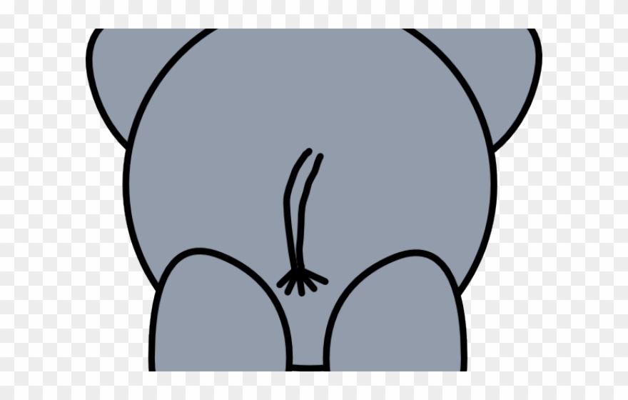Rear Clipart Elephant - Clipart Elephant Front - Png Download