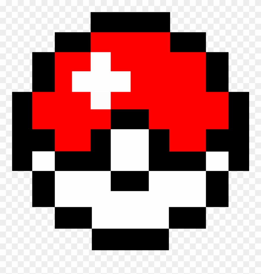 Pokeball Nerd Pokemon Pixel Clip Art Freeuse - Pokemon Ball 8 Bit - Png Download