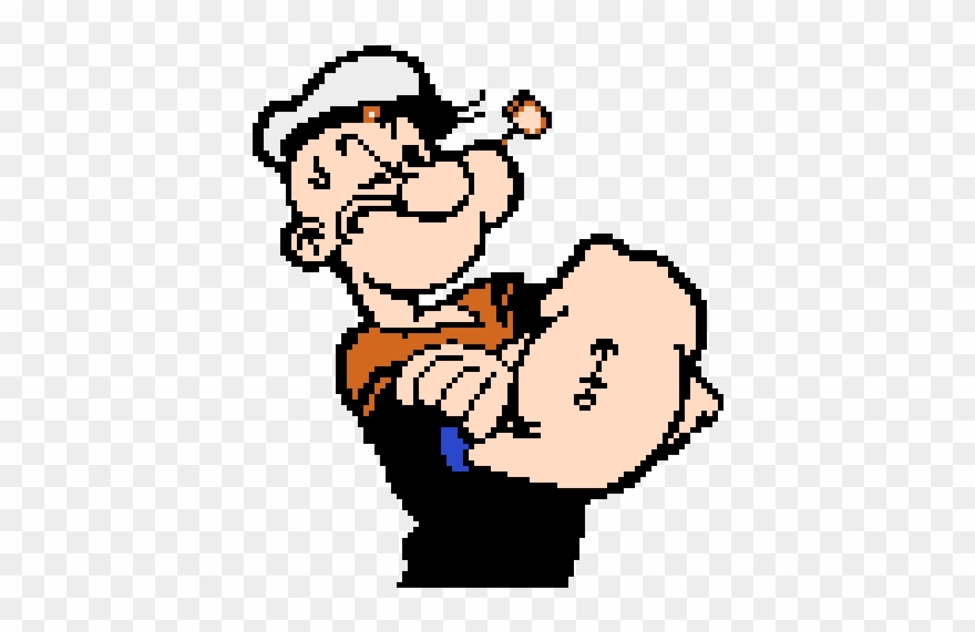 Artwork Clipart Art Studio - Popeye Cardboard Stand-up - Png Download