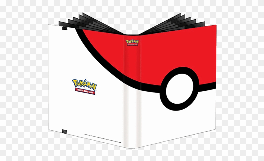 Clip Library Library Clip Binder Large - Pokémon Poke Ball Full-view 9-pocket Pro-binder - Png Download