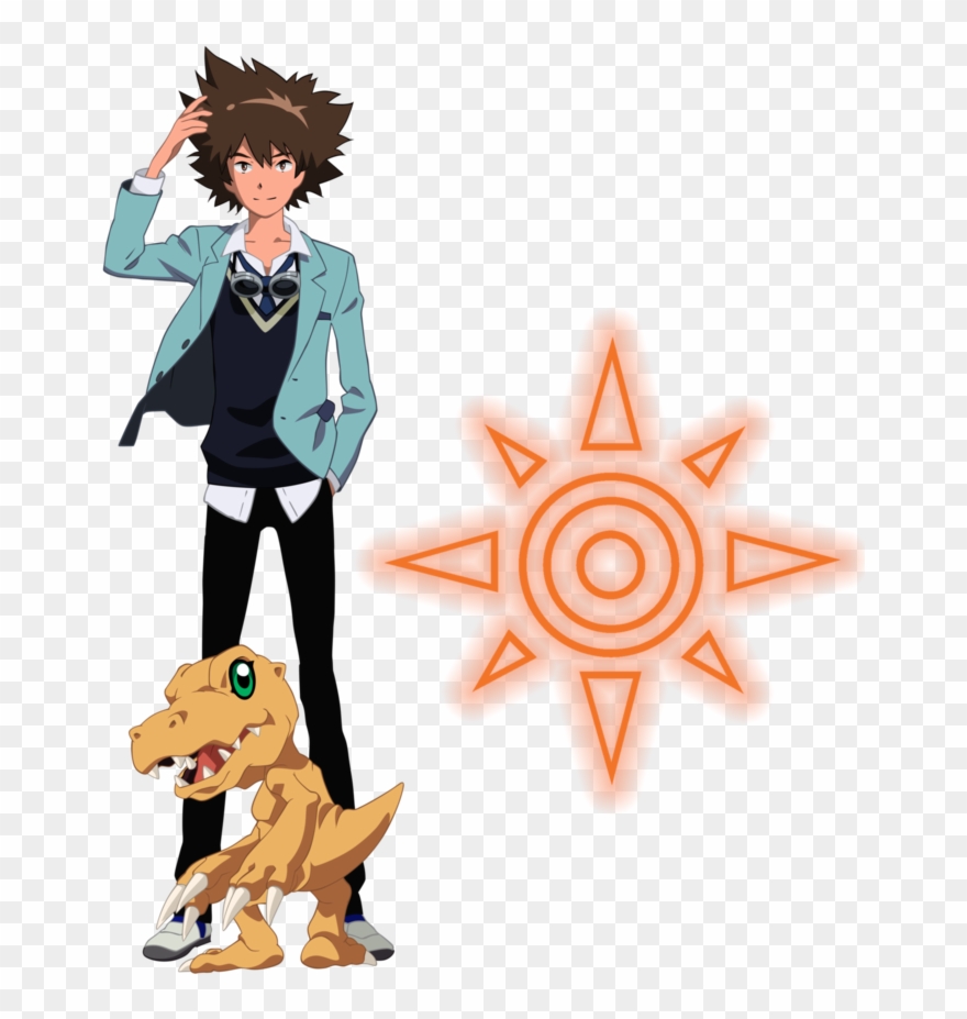 Taichi And Agumon By Narusailor - Tai Kamiya Clipart