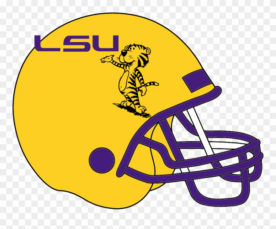 Helmet Clipart Lsu Football - Lsu Tigers Football - Png Download