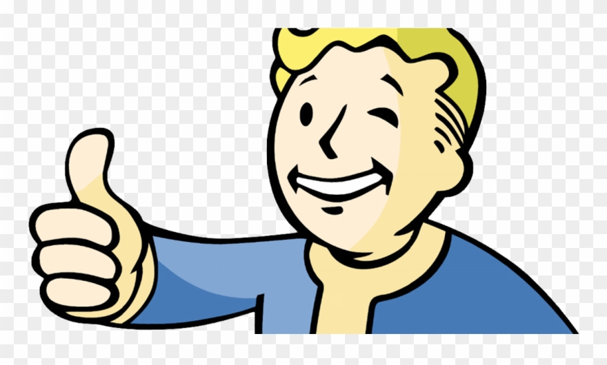 Clipart Clouds Atomic Bomb - Fallout Guy Thumbs Up - Png Download