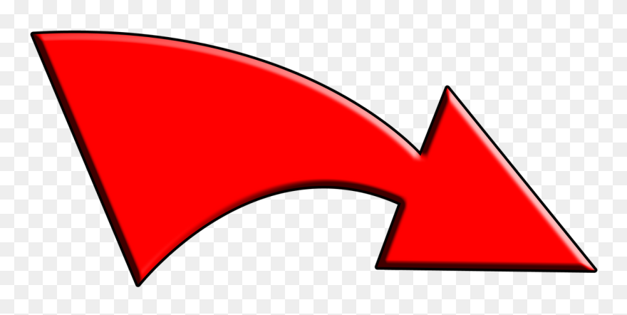 Clipart Arrow Path - Red Arrow Emoji Transparent - Png Download