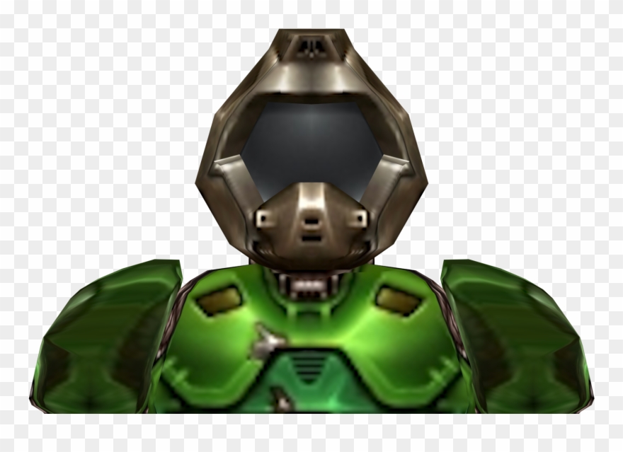 Doomguy Helmet Png Clip Art Black And White - Doomguy Quake 3 Transparent Png