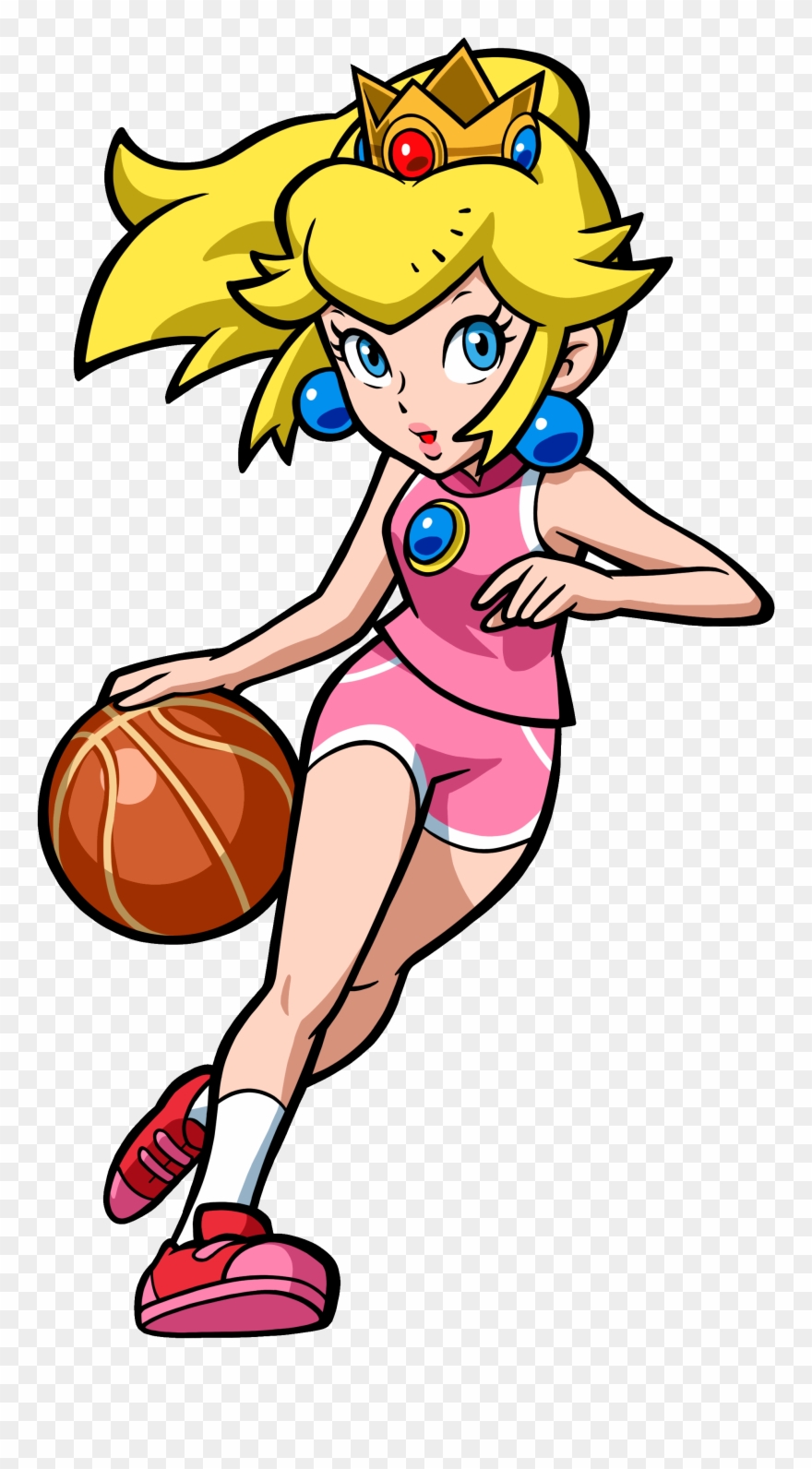 Peach Clipart Mario - Princess Peach Mario Hoops 3 On 3 - Png Download