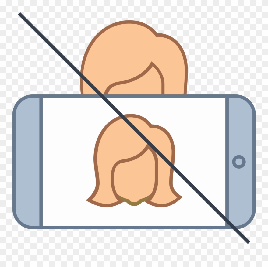 No Selfie Icon - Icon Clipart