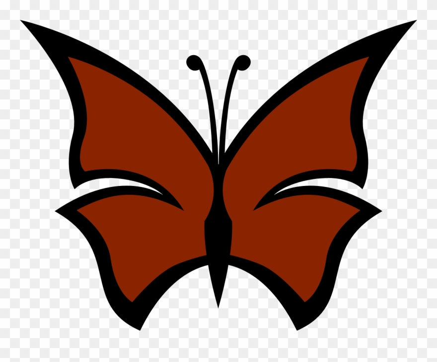 Clip Art Design Black And White Butterfly - Png Download