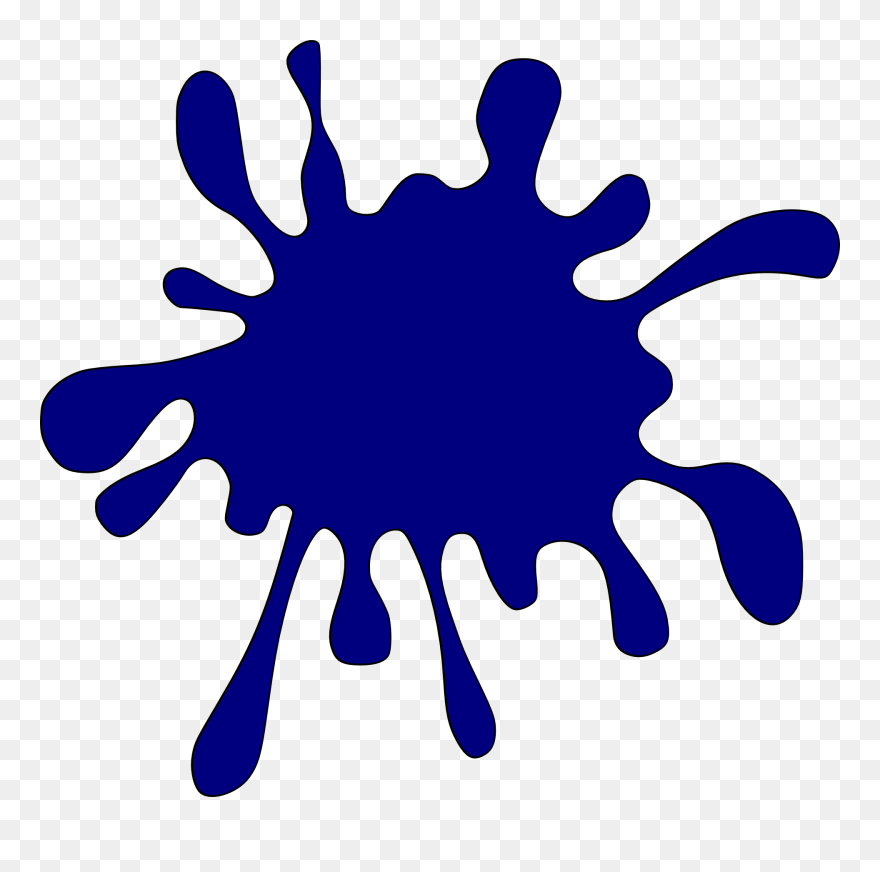 Paintball Splatter Clipart - Blue Paint Splatter Clipart - Png Download